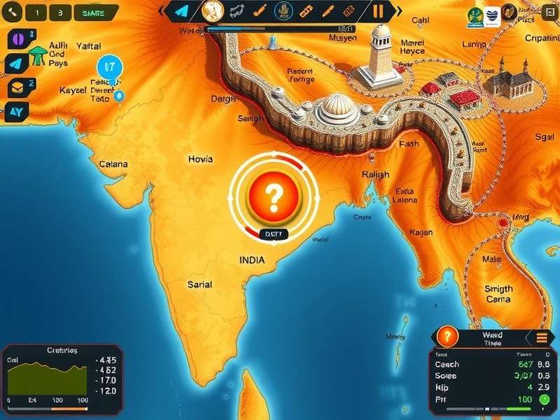 Earn Trek gameplay screenshot showing strategic map